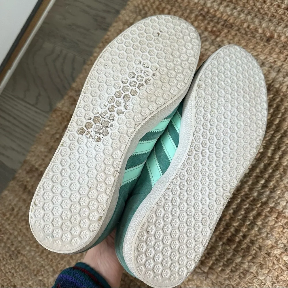 adidas Gazelle True Green/ Clear Mint/ Ftw White mens 8